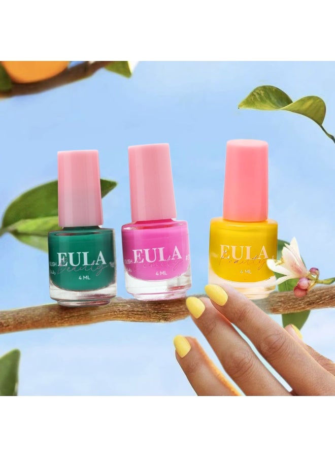 Eula مجموعة طلاء أظافر جميلة – 10 ألوان نيون زاهية | ألوان أظافر سريعة الجفاف وطويلة الأمد وعالية اللمعان | مجموعة مانيكير وباديكير مقاومة وغير سامة للنساء - Image 4