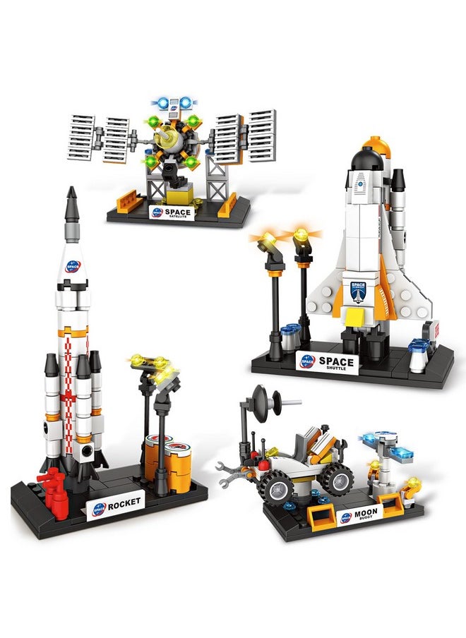 EP EXERCISE N PLAY City Space Exploration Toys, STEM Aerospace Building Kit Toy with Rocket, Space Shuttle, Moon Buggy, Satellite, Best Gifts for 6 7 8 9 10 11 12 Years Old Kids Boys Girls (455 Pieces)  - Image 2