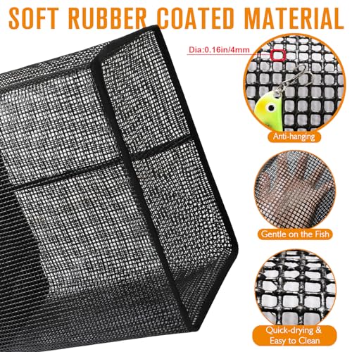 Dovesun Floating Fishing Basket Collapsible Fish Basket Portable Fishing Net QuickDrying Rubber Coated Fishing Bait Storage Cage 10 Gallons - Image 3