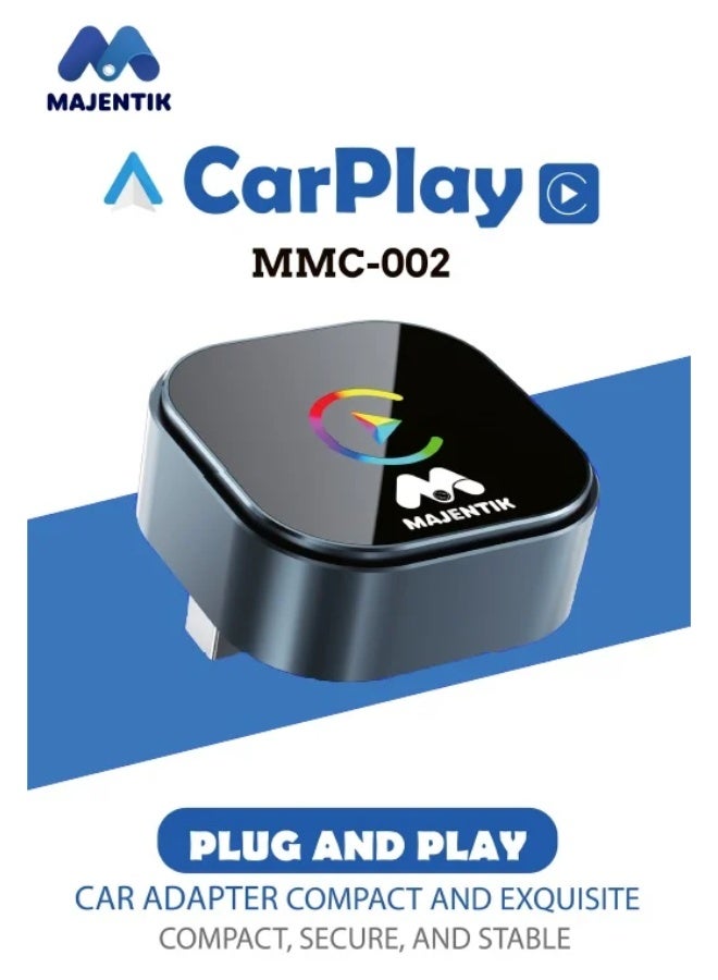 majentik Car Play Adapter MMC-002, Convert Wired to Wireless for OEM Vehicles Compatible with Wired CarPlay & Android Auto Cars - Image 1