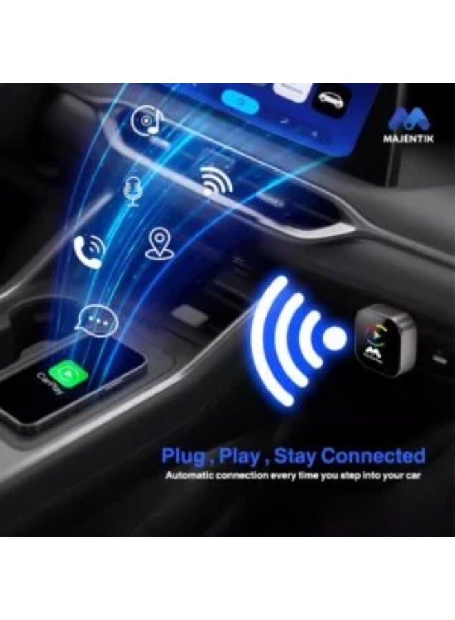 majentik Car Play Adapter MMC-002, Convert Wired to Wireless for OEM Vehicles Compatible with Wired CarPlay & Android Auto Cars - Image 2