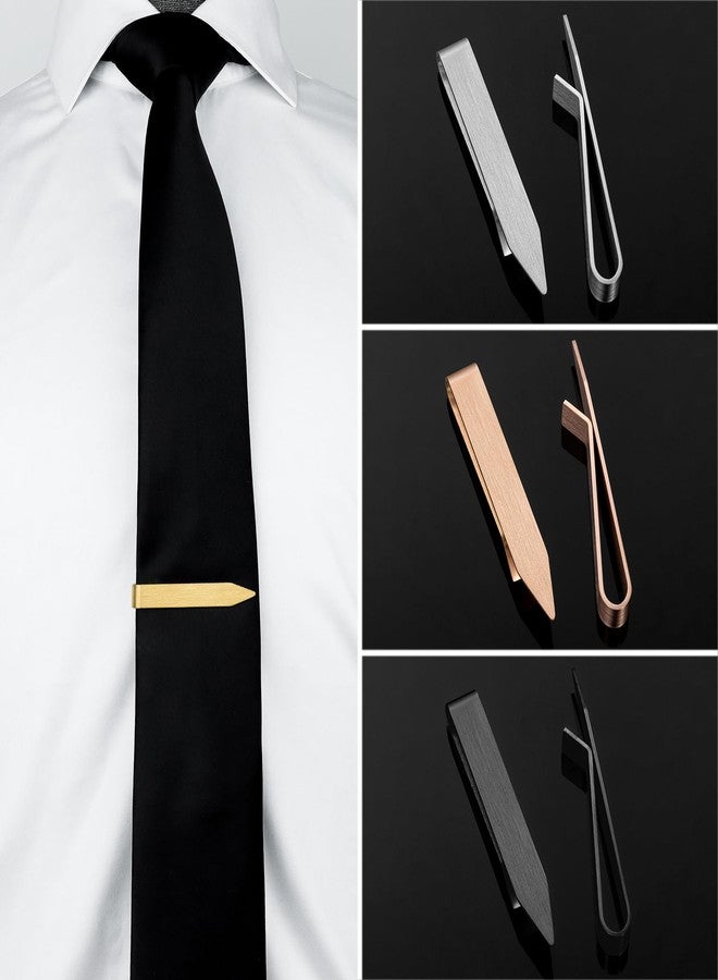 HAWSON Gold Tie Clip for Men, 2.2 Inch Skinny Tie Bar, Matte Brushed Minimalist Design Tie Pin, Secure Hold for Formal Suits, Wedding & Business Dad Gifts - Image 2