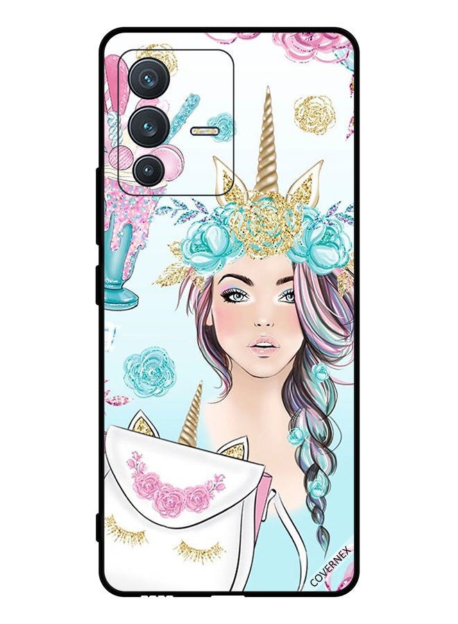 Covernex Protective Case Cover For vivo S12 Eyelashes On Bag & Unicorn Girl - Image 1