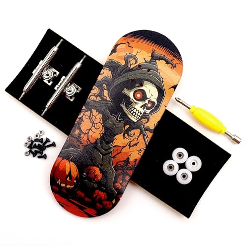 RACOFSB 36mm Pro Fingerboard with Wooden Finger Skateboard Deck Upgraded Finger Board Trucks Street Shape Bearing Wheels Tree - Image 1