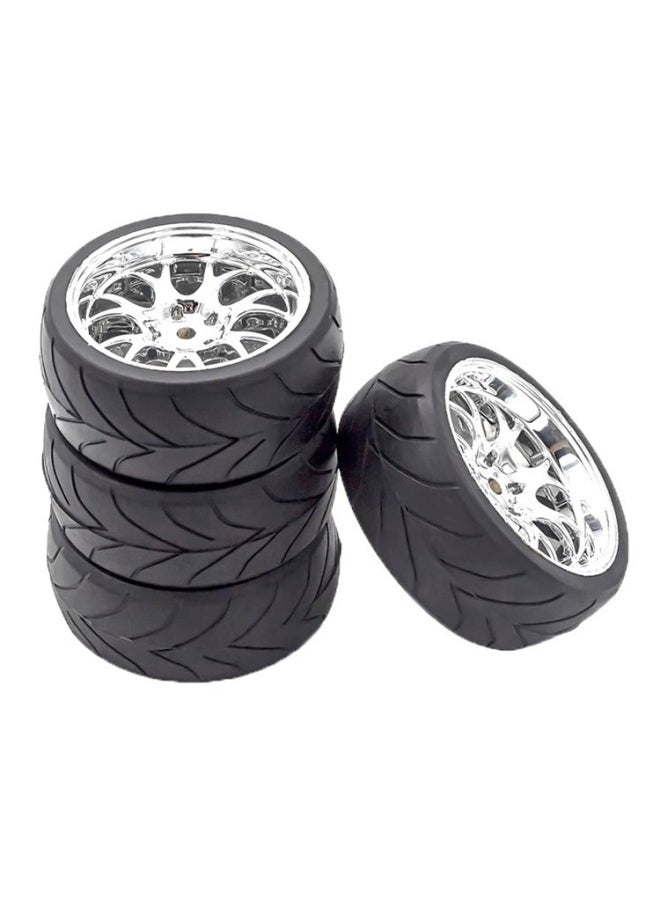 Generic - 1/10 Flat Running Oil Tram Tire Grip Strong Cherry Blossom D3/D4 HSP Unlimited Highway Racing Street Tire-Color:Can Match A Hub 3, Note Color Style - Image 1