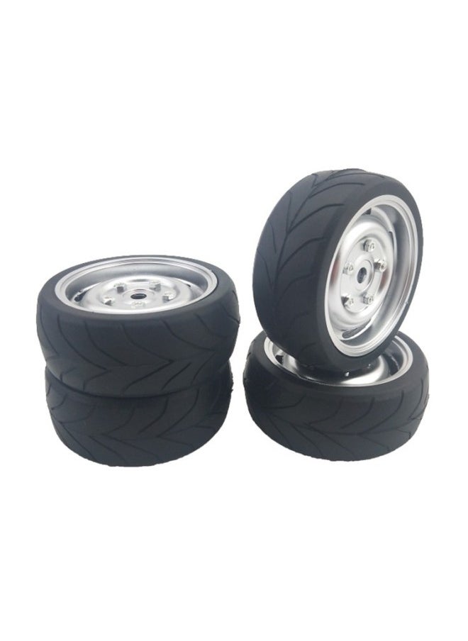Generic - 1/10 Flat Running Oil Tram Tire Grip Strong Cherry Blossom D3/D4 HSP Unlimited Highway Racing Street Tire-Color:Can Match A Hub 3, Note Color Style - Image 1