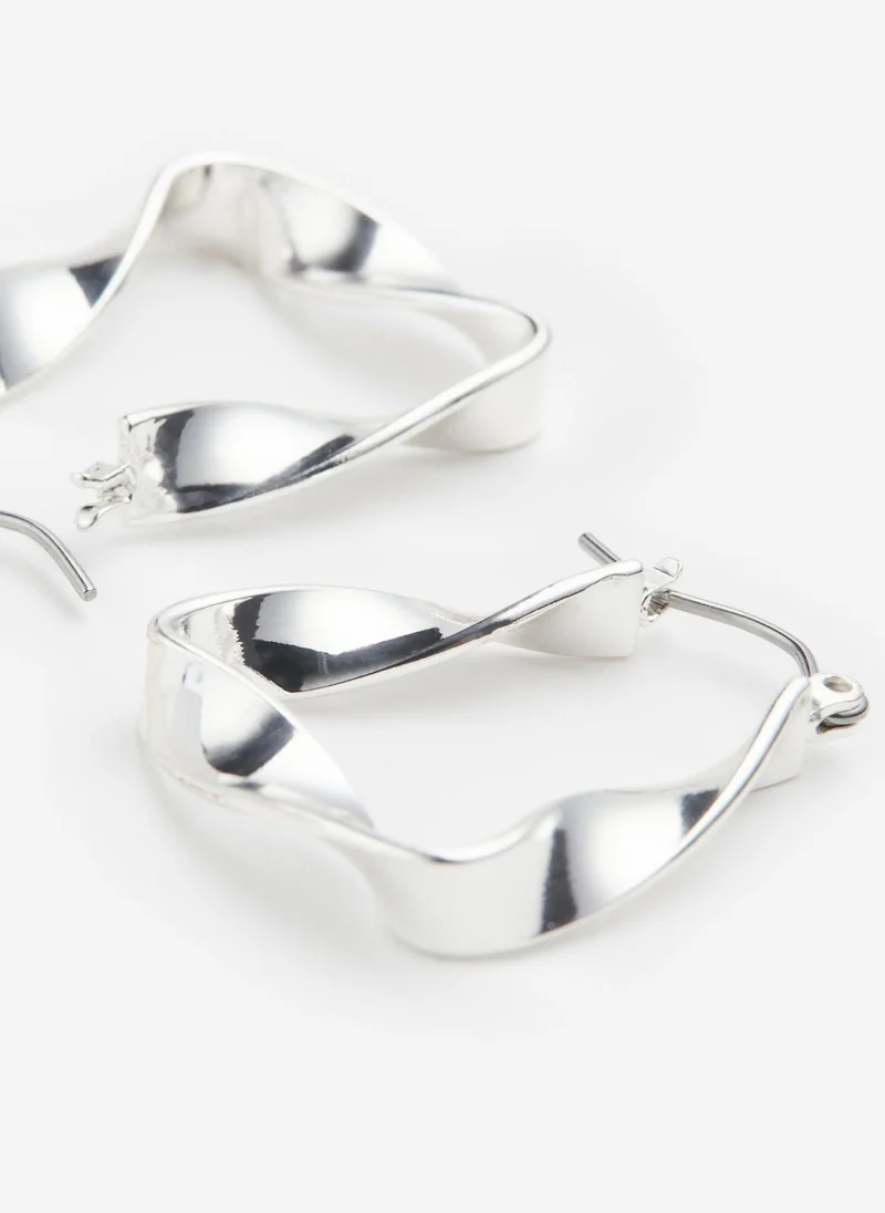 اتش اند ام Twisted Hoop Earrings