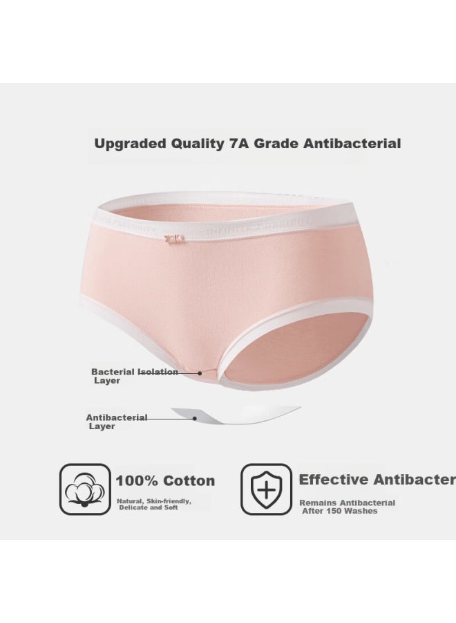 PLANDOO Palando Women's Maternity Grade A Jacquard Cotton Antibacterial Mid-waist Breathable Cotton Underwear M - Image 2