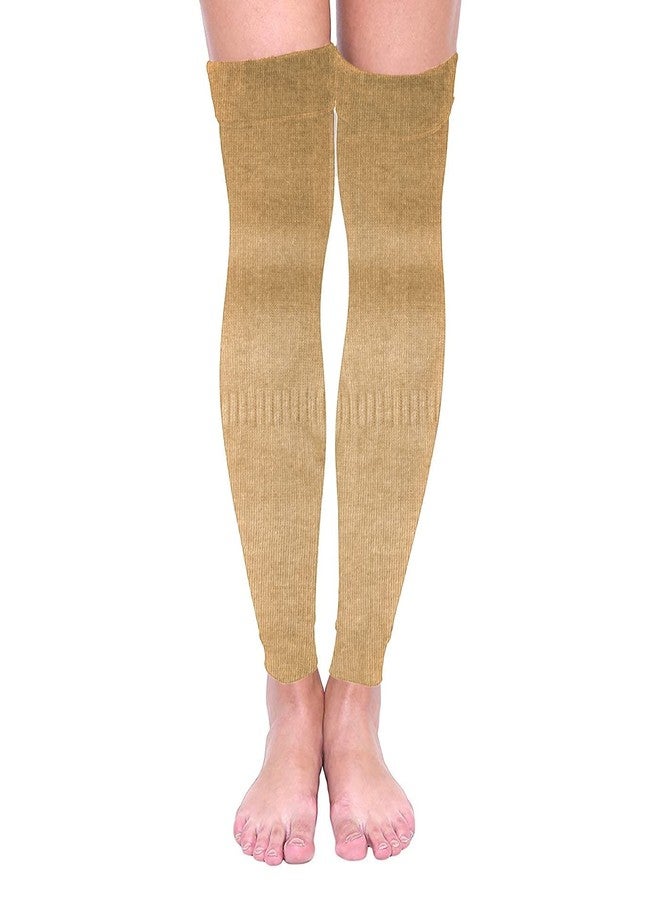 بوكسو جوارب بوكسو الشتوية الدافئة الطويلة فوق الركبة بدون قدمين، زوج واحد، للجنسين - Image 1