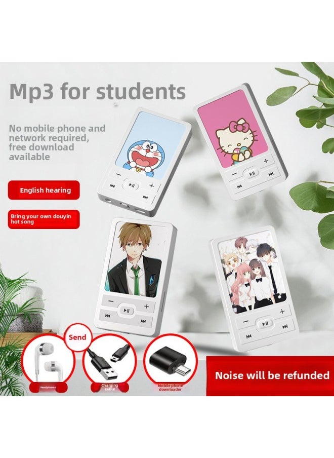 Generic - Genuine Cartoon Mp3 Walkman Student Version Mp4 Portable Music Playback External Listening English Learning Small-Body Color:Boy Who Listen To Songs-Memory Capacity:512MB-heavy Bass Package - Image 1