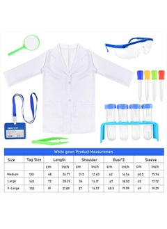 23 Pieces Kids Scientist Costume Lab Coat with Science Experiment Kit Dress Up Pretend Play School Projects for Kids Boys Girls Halloween Party Costumes - pzsku/ZF972E08D951D5B06C05EZ/45/_/1741095542/9d7c9de4-7abb-4869-b48a-6b324f2351ce