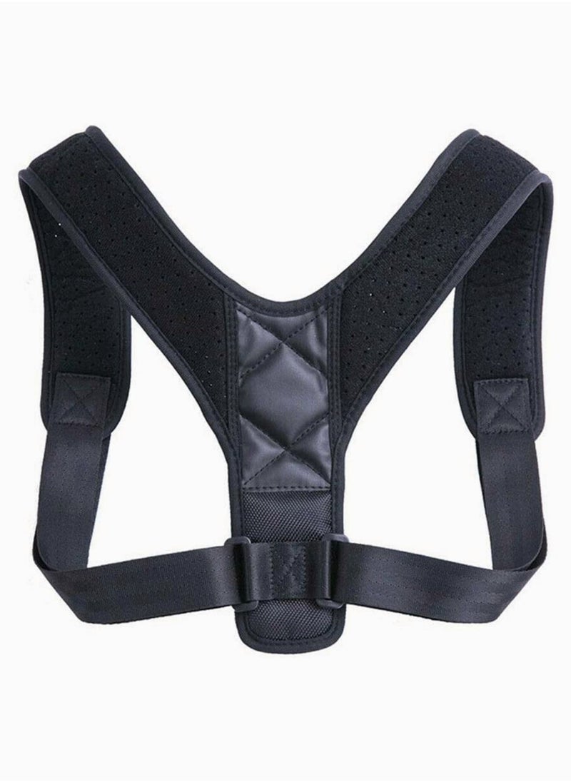 Generic - Posture Corrector for Women and Men - Upgraded Lengthened Soft Sponge Pad Adjustable Upper Back Brace for Clavicle Support and Providing Pain Relief from Neck and Shoulder - Image 1