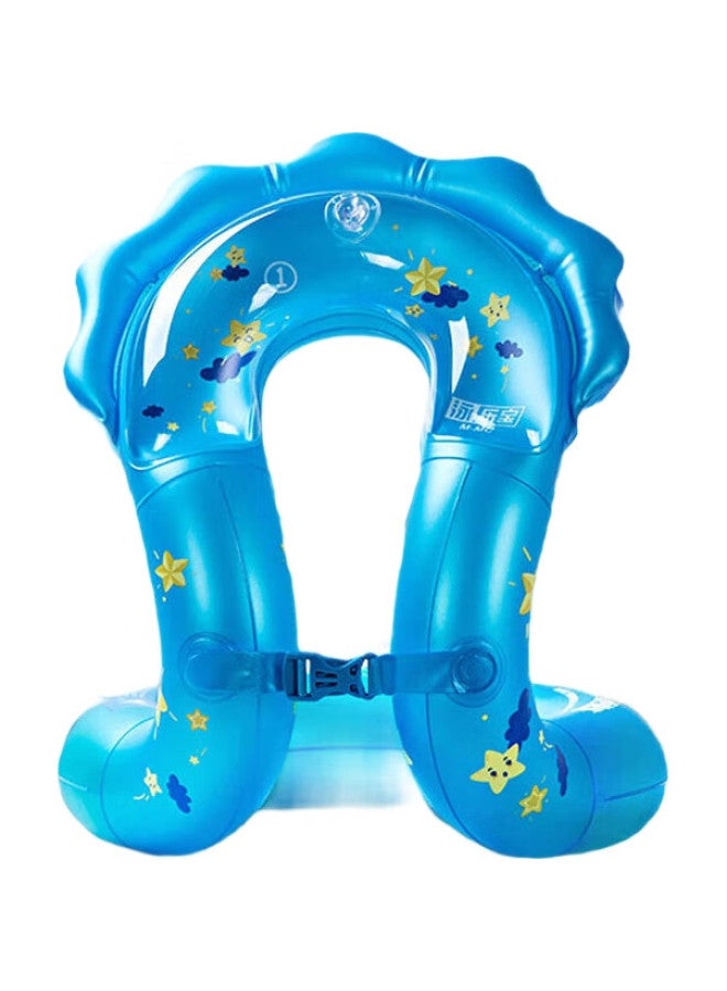 Swimming Fun Yonglebao, 7Th Generation Snake-Shaped Swim Ring, Children'S Thickened Ring-Type Inflatable Swimming Ring, Blue M Size, Double/3 Air Chambers Randomly Sent - Image 1
