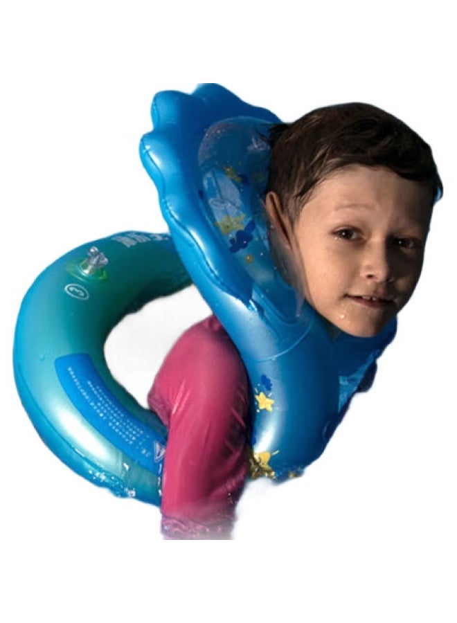 Swimming Fun Yonglebao, 7Th Generation Snake-Shaped Swim Ring, Children'S Thickened Ring-Type Inflatable Swimming Ring, Blue M Size, Double/3 Air Chambers Randomly Sent - Image 3