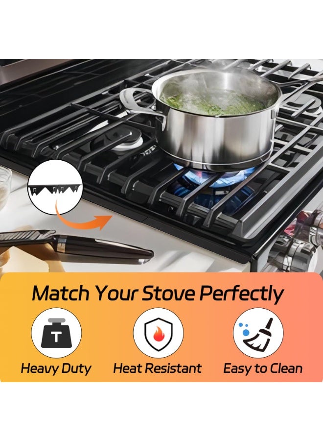 general Stainless Steel Stove Gap Covers (2 Pack), Stove Gap Filler, Stove Counter Gap Guards for Kitchen, Range Trim Kit, Easy Clean with Heat Resistant, Adjustable Length 13.8” to 27.6”, Width 0.79" - Image 4