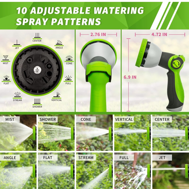 AUTOMAN Garden Hose Nozzle - 2 Pack, Thumb Control Sprayer, Slip-Resistant Water Nozzle, Extra 4 Washers, for Watering Plants Lawn & Garden, Cleaning, Washing Car, Showering Pets - Image 2