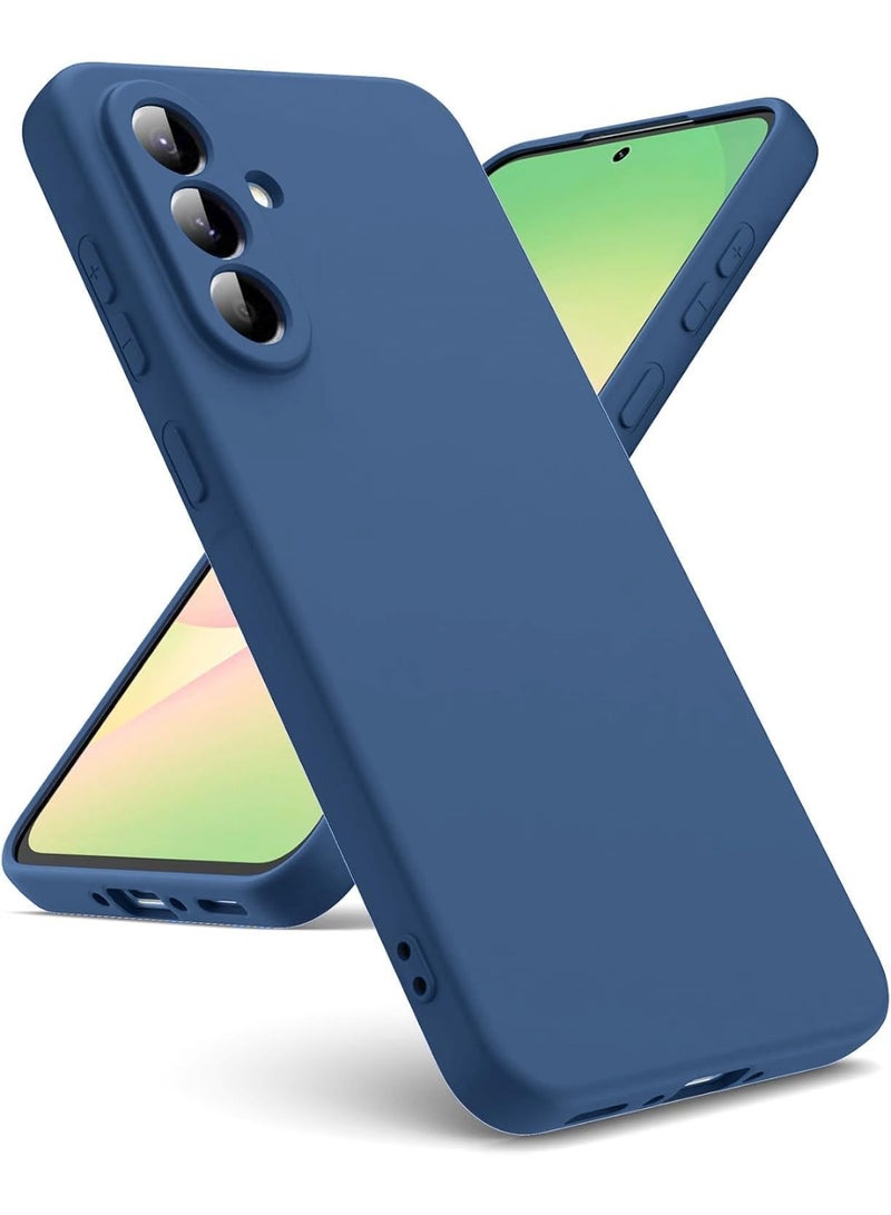 Muzz Case Compatible with Samsung Galaxy M56 5G / F56 5G, Liquid Gel Rubber Bumper Case with Soft Microfiber Lining Cushion Slim Hard Shell Shockproof Protective Cover for Samsung Galaxy M56 (Blue) - Image 1