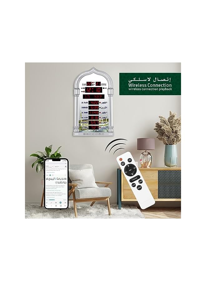 ACHAS Clock, LED Prayer Clock, Athan Wall Clock, Read Home/Office/Mosque Digital Azan Clock Home Decor - Image 3