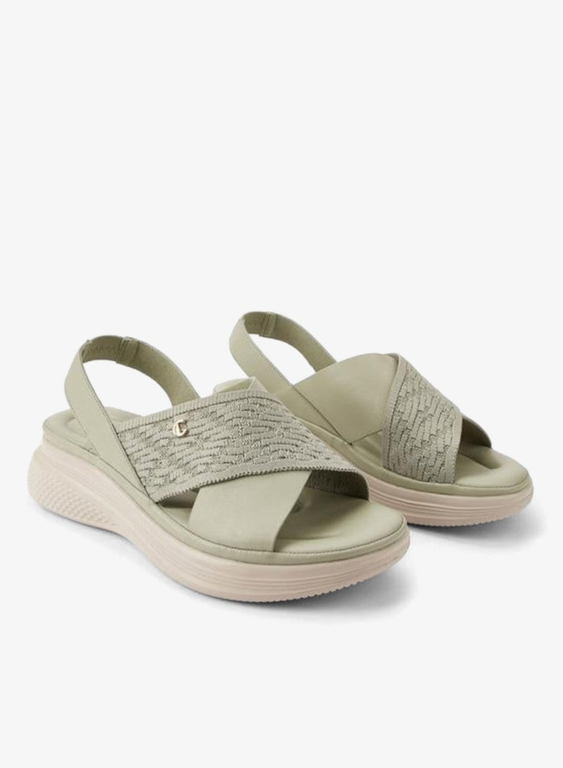 Le Confort Women Knit Textured Backstrap Sandals - Image 1