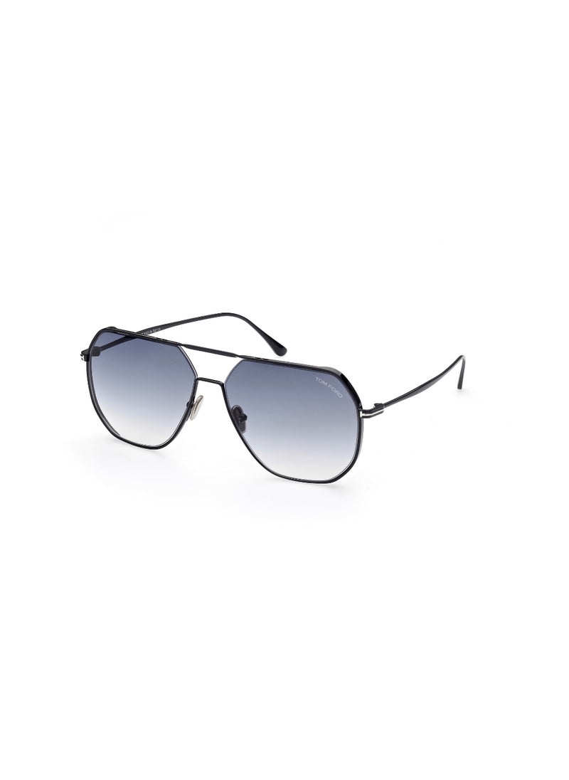 TOM FORD Men's Metal Sunglasses FT085201B61 Lens Size: 61 Millimeter - Shiny Black  - Image 1