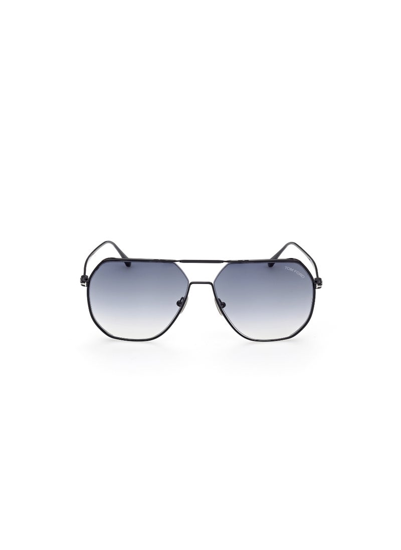 TOM FORD Men's Metal Sunglasses FT085201B61 Lens Size: 61 Millimeter - Shiny Black  - Image 2