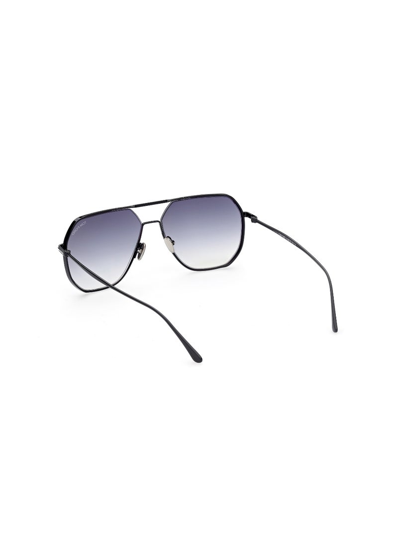 TOM FORD Men's Metal Sunglasses FT085201B61 Lens Size: 61 Millimeter - Shiny Black  - Image 5