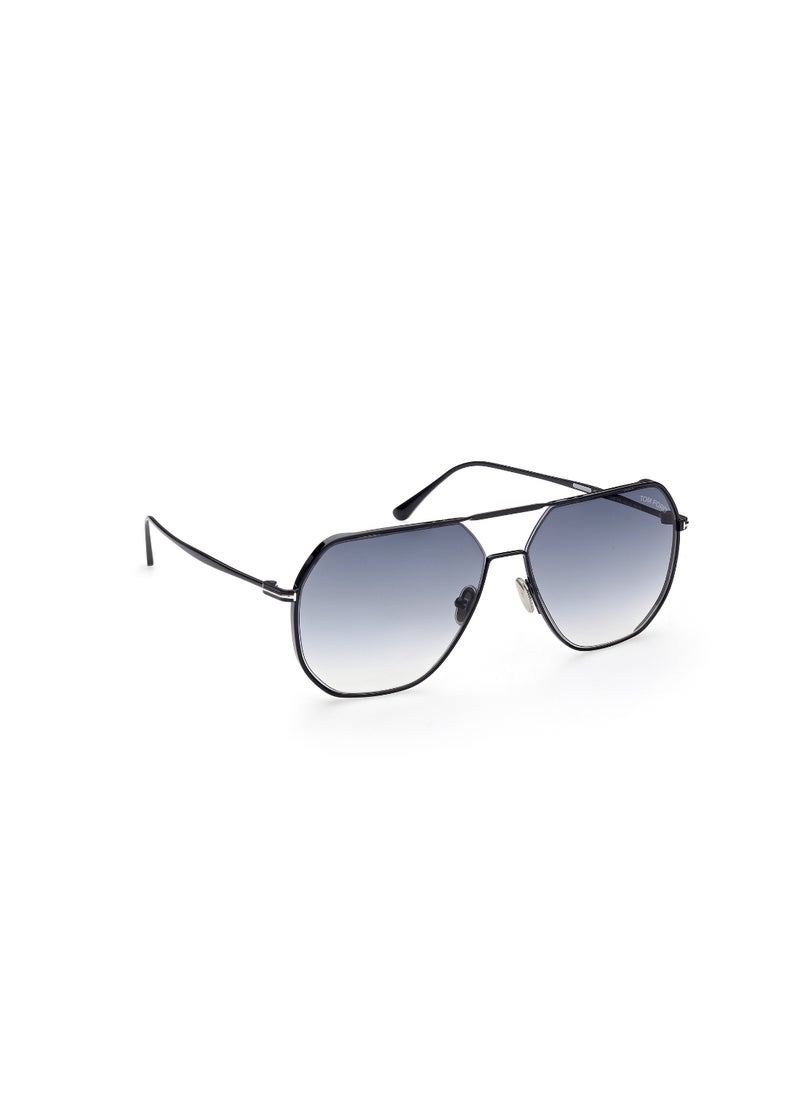 TOM FORD Men's Metal Sunglasses FT085201B61 Lens Size: 61 Millimeter - Shiny Black  - Image 3