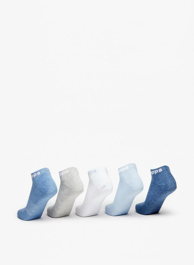 Kappa Solid Ankle Length Sports Socks - Set of 5