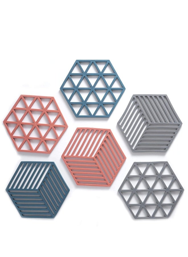 8 Pack Premium Silicone Trivet Mats Multipurpose Hot Pot Holders Trivets for Hot Pots and Pans Hot Pads Thick Countertop Mat for Hot Dish Non-Slip and Heat Resistant - Image 2
