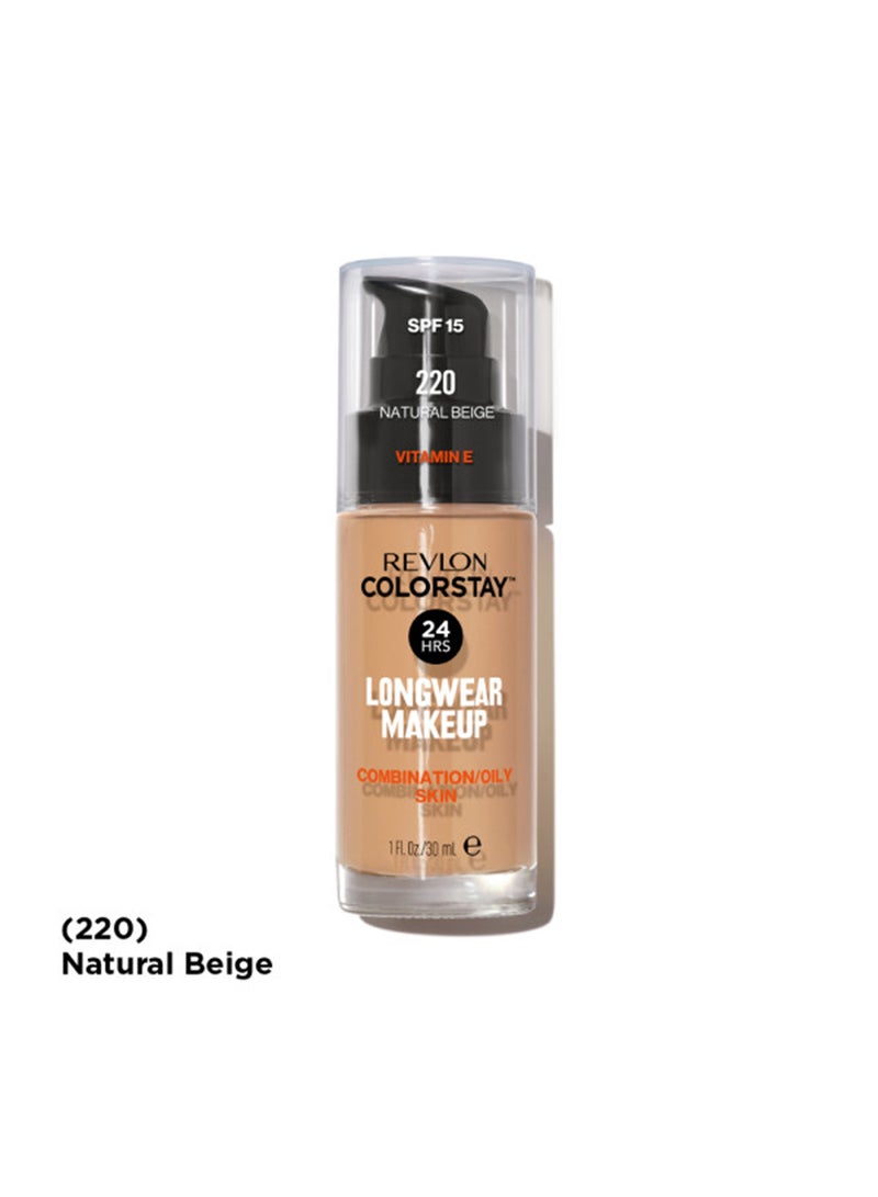 Revlon ColorStay Liquid Foundation SPF 15 Natural Beige 220 - Image 3