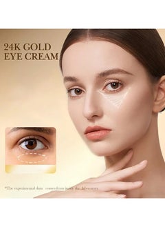 Zozu 1pc, 20g 24K Golden Hyaluronic Acid Eye Cream, Firming And Wrinkle Smoothing, Moisturizing Skin Care For Delicate Eye Area  - Image 3