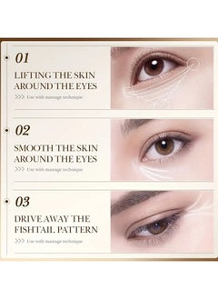 Zozu 1pc, 20g 24K Golden Hyaluronic Acid Eye Cream, Firming And Wrinkle Smoothing, Moisturizing Skin Care For Delicate Eye Area  - Image 5