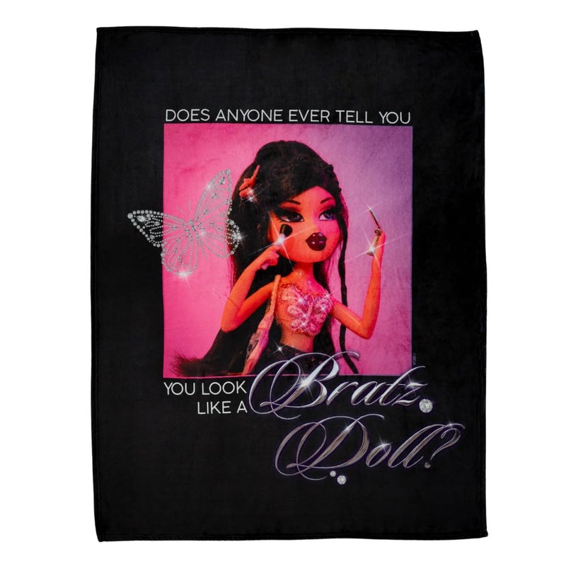 Franco Franco Collectibles Bratz Bedding Super Soft Plush Silk Touch Throw  46 in x 60 in  (Officially Licensed Product)  - Image 1