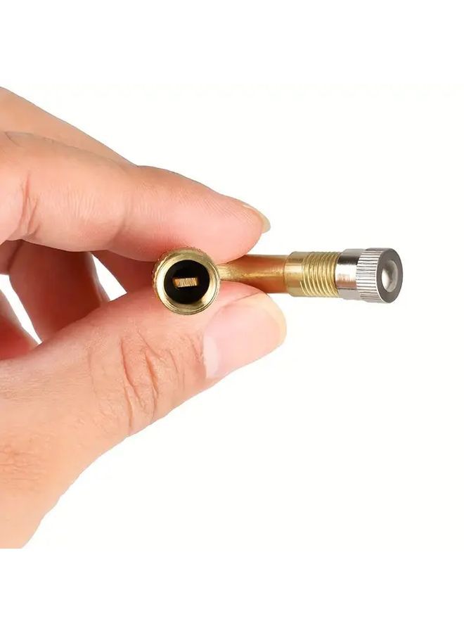 4pcs 90 Degree Golden Copper Schrader Valve Stems Universal Adapters For Vehicles - Image 5