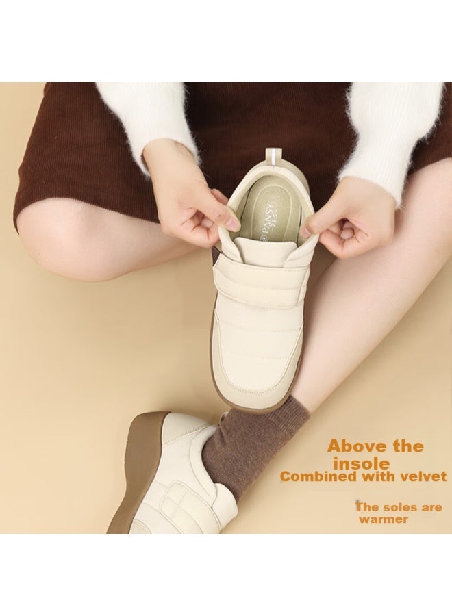 Pansy Casual Shoes For Women, Fleece-lined For Warmth, Versatile Soft-soled Lightweight Comfortable Shoes 4270 Black Size 37 - Image 3