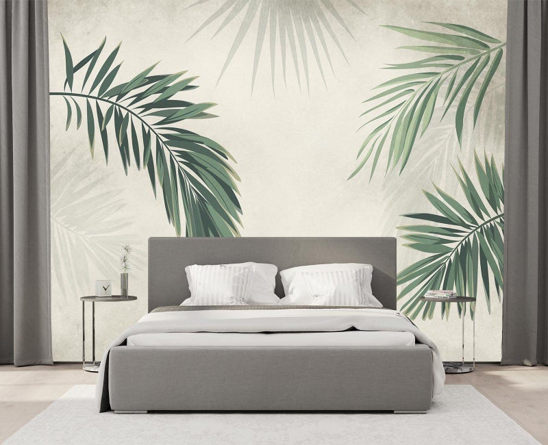 CliouarVintage Palm Leaf Banana Leaf Wallpaper Mural Bedroom Living Room Decor 158 x 110 Not SelfAdhesive