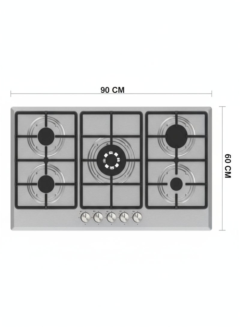 كومتيل موقد بلت ان - 60*90 - استانليس استيل - شبك ثقيل - مفاتيح امامية - M9-50BTF - Image 3
