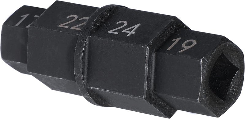 DPTOOL Hex Axle Tool for Motorcycle Front Axle Wheel, 3/8 Inch 17mm 19mm 22mm 24mm Allen Spindle Socket Driver - Image 4