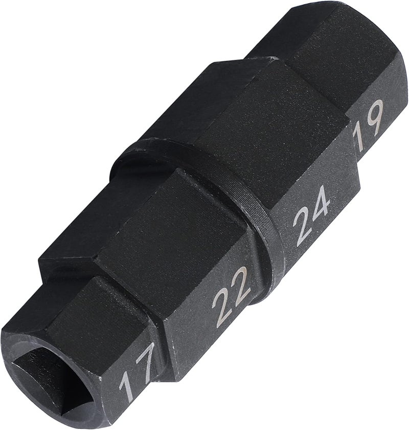 DPTOOL Hex Axle Tool for Motorcycle Front Axle Wheel, 3/8 Inch 17mm 19mm 22mm 24mm Allen Spindle Socket Driver - Image 3