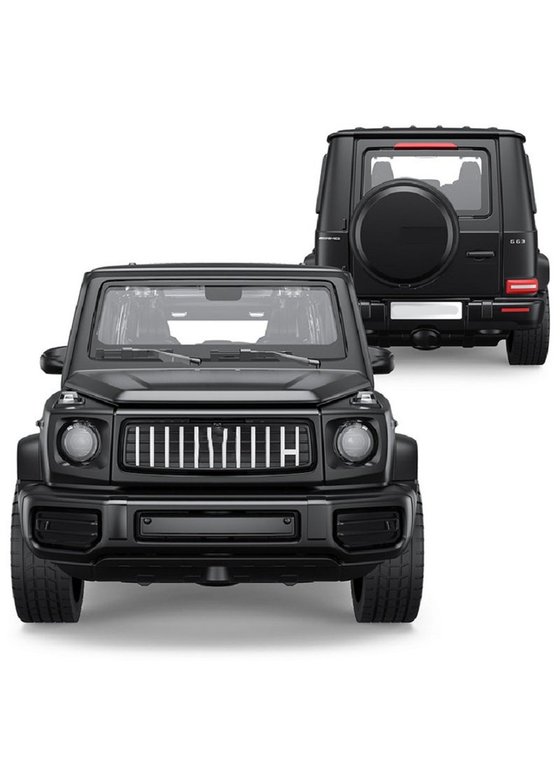 HALAMODO 1:32 Alloy Off-Road Car Model , Force Control With Light & Sound Pull-Back Toy Car , Opening Doors , Model Car for Kids Boy Girl Gift Black , 14.65 cm*6.26 cm*5.9 cm - Image 2