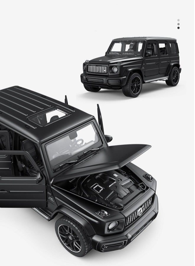 HALAMODO 1:32 Alloy Off-Road Car Model , Force Control With Light & Sound Pull-Back Toy Car , Opening Doors , Model Car for Kids Boy Girl Gift Black , 14.65 cm*6.26 cm*5.9 cm - Image 4