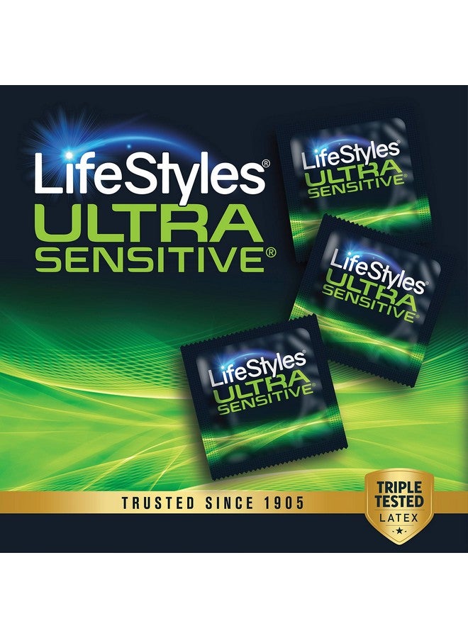 LifeStyles Ultra Sensitive Natural Feeling Lubricated Latex Condoms, 40 Count - Image 3