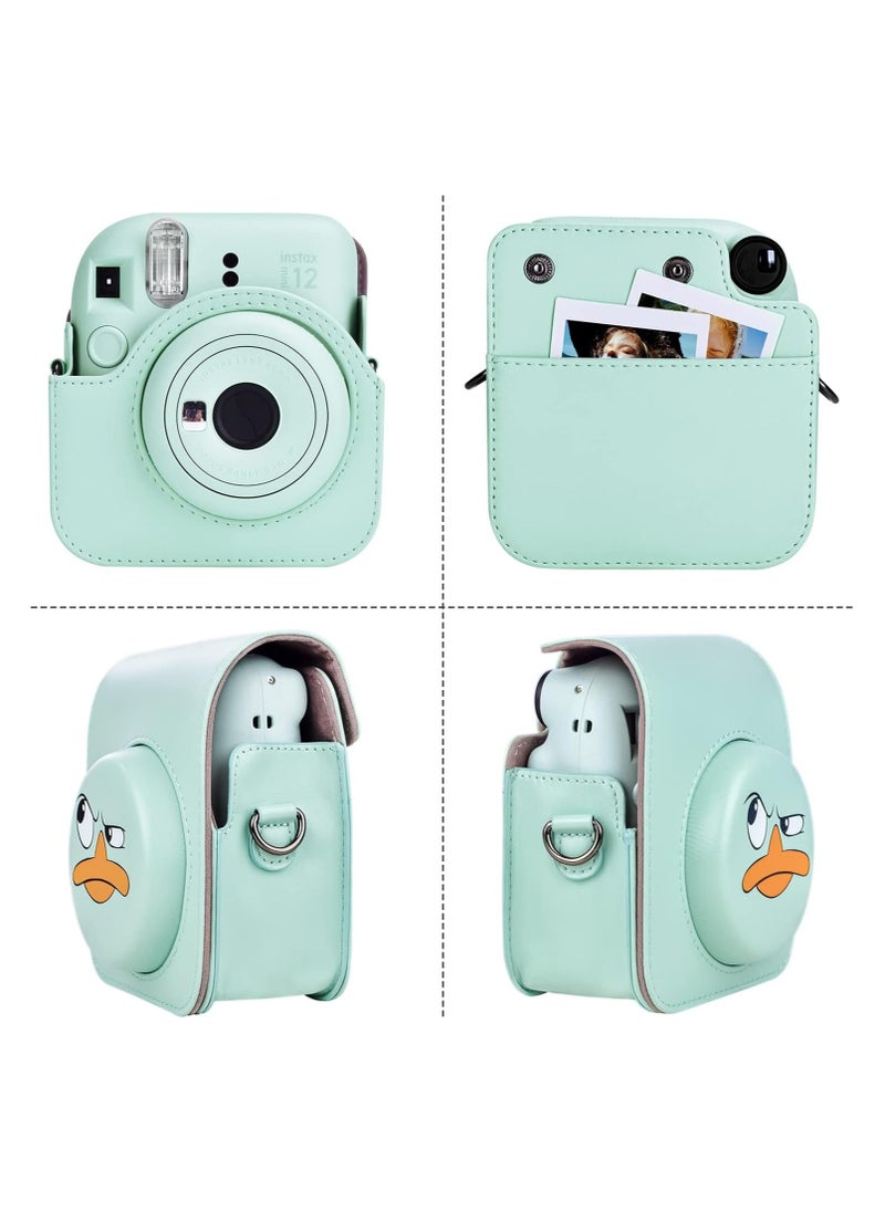 General Fujifilm Instax Mini 12 / Polaroid mini 12 Case, Fujifilm Instax Mini 12 Instant Camera PU Leather Case with Adjustable Shoulder Strap Removable Case  - Image 3
