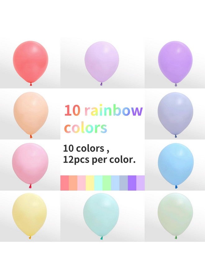 RUBFAC 120pcs Pastel Balloons Assorted Colors 12 Inches Multicolor Balloons for Kid's Birthday Rainbow Party Baby Shower Arch Garland Decoration - Image 2