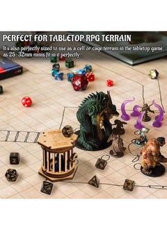 CZYY Dnd Dice Jail Prison With Polyhedral Dice Set Wood Cage For Your Bad Dice (Dice Jail A)  - Image 5