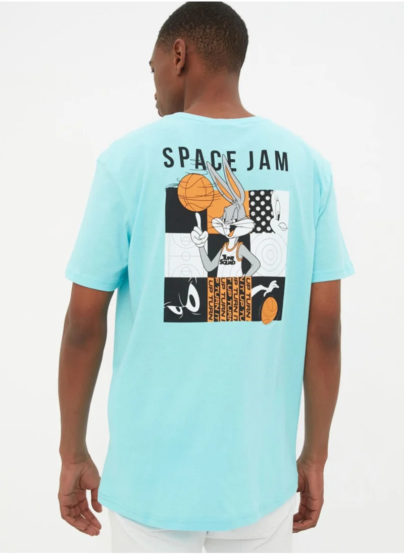 trendyol Space Jam Crew Neck T-Shirt