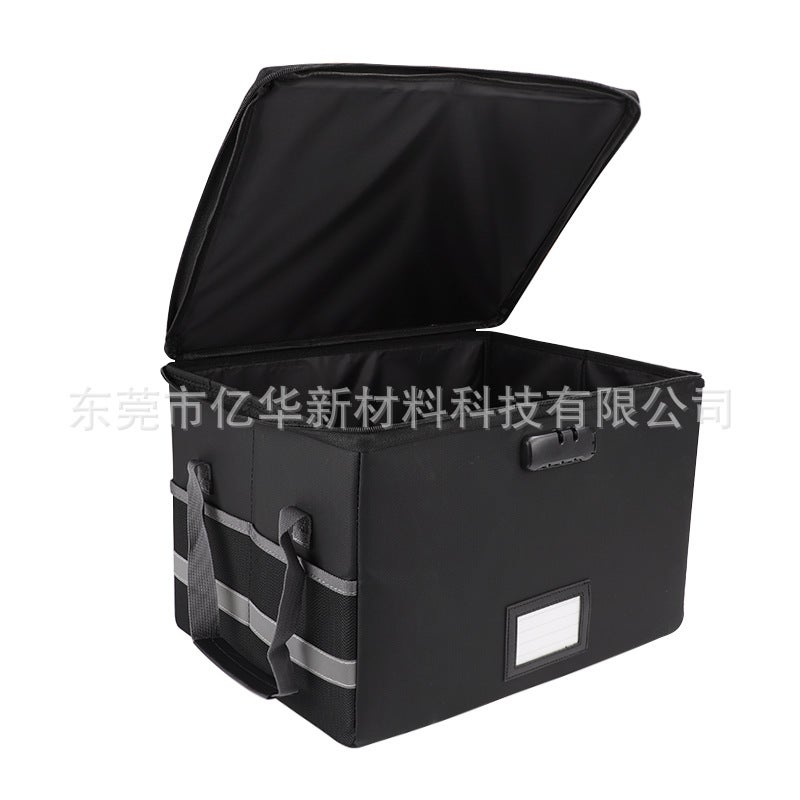 Fireproof Storage Box Household Certificate Important File Box Organizing Thickened Folding Large Capacity Storage Box With Lid - Image 3