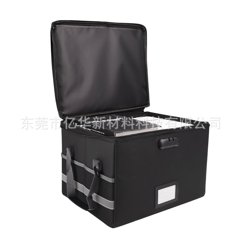 Fireproof Storage Box Household Certificate Important File Box Organizing Thickened Folding Large Capacity Storage Box With Lid - Image 4