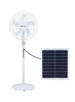 Next Life Rechargeable Solar Powered Pedestal Fan with DC Motor, 16 Inch Oscillating Motion Fan Head, 3 Speed ​​Modes with Solar Panel for Office Home Outdoor Camping  - Image 1