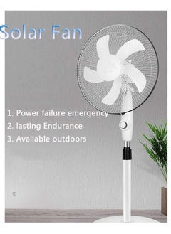 Next Life Rechargeable Solar Powered Pedestal Fan with DC Motor, 16 Inch Oscillating Motion Fan Head, 3 Speed ​​Modes with Solar Panel for Office Home Outdoor Camping  - Image 3